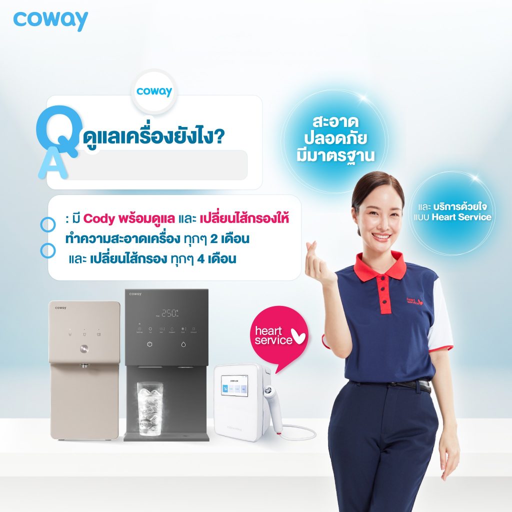 ผลิตภัณฑ์ COWAY บริการการดูแลหลังการขาย จาก Cody ทำอะไรให้คุณบ้าง?